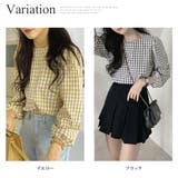 ギンガムチェックブラウス レディース シャツ | Amulet | 詳細画像5 