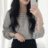 ギンガムチェックブラウス レディース シャツ | Amulet | 詳細画像7 