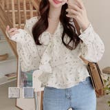 Vネック花柄ブラウス レディース トップス | Amulet | 詳細画像1 