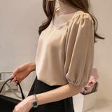 パフスリーブ五分丈トップス レディース カジュアル | Amulet | 詳細画像10 