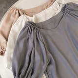 パフスリーブ五分丈トップス レディース カジュアル | Amulet | 詳細画像12 