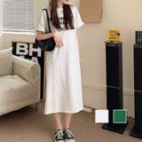 半袖ロゴ付きロングワンピース レディース 10代 | Amulet | 詳細画像1 