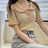 半袖バイカラーニット レディース トップス | Amulet | 詳細画像10 