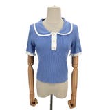 半袖バイカラーニット レディース トップス | Amulet | 詳細画像17 