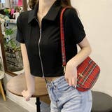 ダブルジップ半袖トップス レディース 半袖 | Amulet | 詳細画像2 