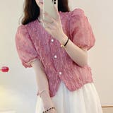 半袖パフスリーブブラウス レディース 半袖 | Amulet | 詳細画像10 