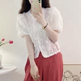 半袖パフスリーブブラウス レディース 半袖 | Amulet | 詳細画像2 