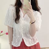 半袖パフスリーブブラウス レディース 半袖 | Amulet | 詳細画像4 