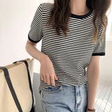 ボーダー半袖カットソー レディース トップス | Amulet | 詳細画像12