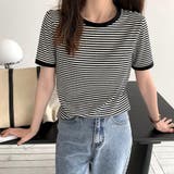 ボーダー半袖カットソー レディース トップス | Amulet | 詳細画像4