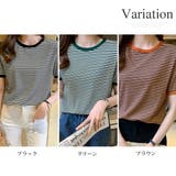 ボーダー半袖カットソー レディース トップス | Amulet | 詳細画像5