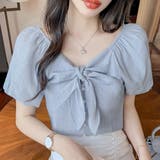 リボンオフショルダーブラウス レディース トップス | Amulet | 詳細画像2 