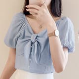 リボンオフショルダーブラウス レディース トップス | Amulet | 詳細画像9 