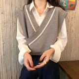 ショート丈Vネックベスト レディース トップス | Amulet | 詳細画像10
