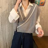 ショート丈Vネックベスト レディース トップス | Amulet | 詳細画像12