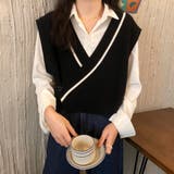 ショート丈Vネックベスト レディース トップス | Amulet | 詳細画像9