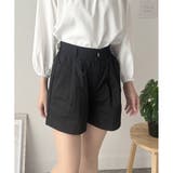 ブラック | タック入りキュロットパンツ レディース ボトムス | Amulet