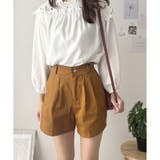 キャメル | タック入りキュロットパンツ レディース ボトムス | Amulet