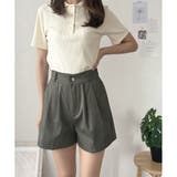グレー | タック入りキュロットパンツ レディース ボトムス | Amulet