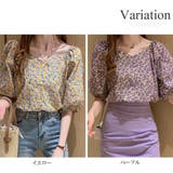 五分丈花柄ブラウス レディース トップス | Amulet | 詳細画像5 