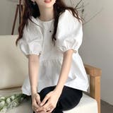 ホワイト | バックリボンブラウス レディース トップス | Amulet