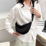 ブラック | ハーフムーンボディバッグ レディース 斜めがけ | Amulet