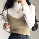 ベージュ | ショート丈ニットキャミソール レディース トップス | Amulet