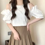 オープンショルダーブラウス 春 夏服 | Amulet | 詳細画像16 