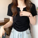 サイドドロストリボンシャツ 春 夏服 | Amulet | 詳細画像14 