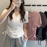 サイドドロストリボンシャツ 春 夏服 | Amulet | 詳細画像3 