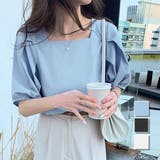 スクエアネックブラウス 春 夏服 | Amulet | 詳細画像1