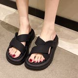 ブラック | フラットサンダル 春 夏 | Amulet