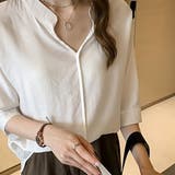 スキッパーブラウス レディース カジュアル | Amulet | 詳細画像13