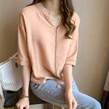 スキッパーブラウス レディース カジュアル | Amulet | 詳細画像4