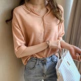 スキッパーブラウス レディース カジュアル | Amulet | 詳細画像6