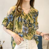 ボタニカルシフォントップス レディース カジュアル | Amulet | 詳細画像13 