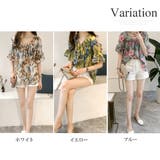 ボタニカルシフォントップス レディース カジュアル | Amulet | 詳細画像5 