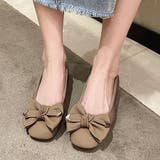 ベージュ | リボンフラットパンプス 春 夏 | Amulet