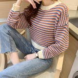 ボーダーニットセーター 秋 冬 | Amulet | 詳細画像10 