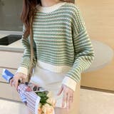 ボーダーニットセーター 秋 冬 | Amulet | 詳細画像11 