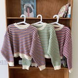 ボーダーニットセーター 秋 冬 | Amulet | 詳細画像3 