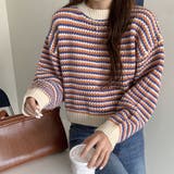 ボーダーニットセーター 秋 冬 | Amulet | 詳細画像4 