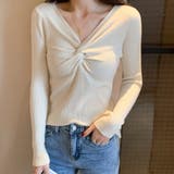 ベージュ | ツイストリブニット 春 秋 | Amulet