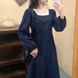 スクエアネックワンピース 春 秋 | Amulet | 詳細画像13 