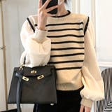 パフスリーブドッキングカットソー 秋 冬 | Amulet | 詳細画像11