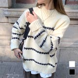 ふわふわボーダーニット 秋 冬 | Amulet | 詳細画像1 