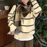 ふわふわボーダーニット 秋 冬 | Amulet | 詳細画像11 