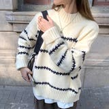 ふわふわボーダーニット 秋 冬 | Amulet | 詳細画像6 