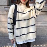 ふわふわボーダーニット 秋 冬 | Amulet | 詳細画像8 