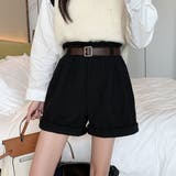 ブラック | コーデュロイショートパンツ レディース 10代 | Amulet